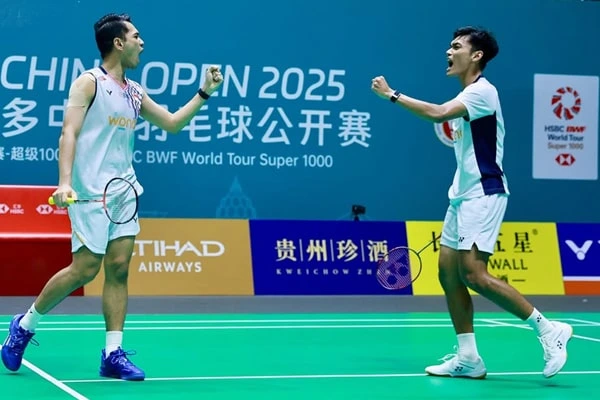 Lolos ke Semifinal! FajarFikri Bungkam Wakil Korsel di China Open 2025
