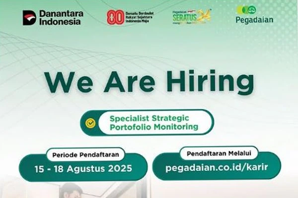 Pegadaian Buka Lowongan Kerja Specialist Strategic Portfolio Monitoring, Cek Syarat dan Cara Daftarnya!